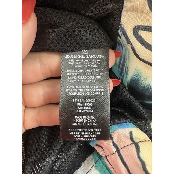 Members Only X Jean-Michel Basquiat Windbreaker Jacket Size Large Zip Up NWTs - Picture 8 of 15